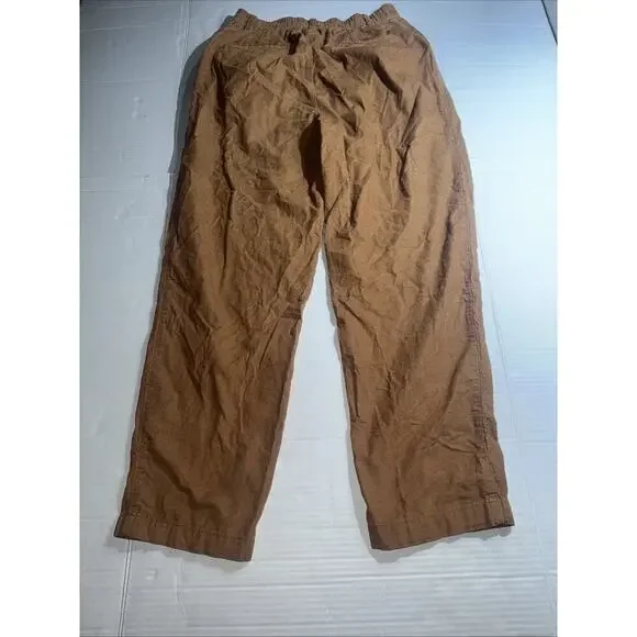 Gap Solid Brown Tl Cropped Pants Womens Ankle Length Khaki Size 4 - Picture 8 of 10
